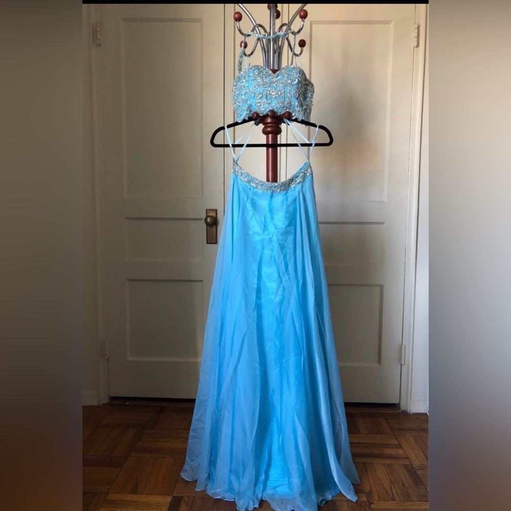Blue Skirt set for prom or event Dress
